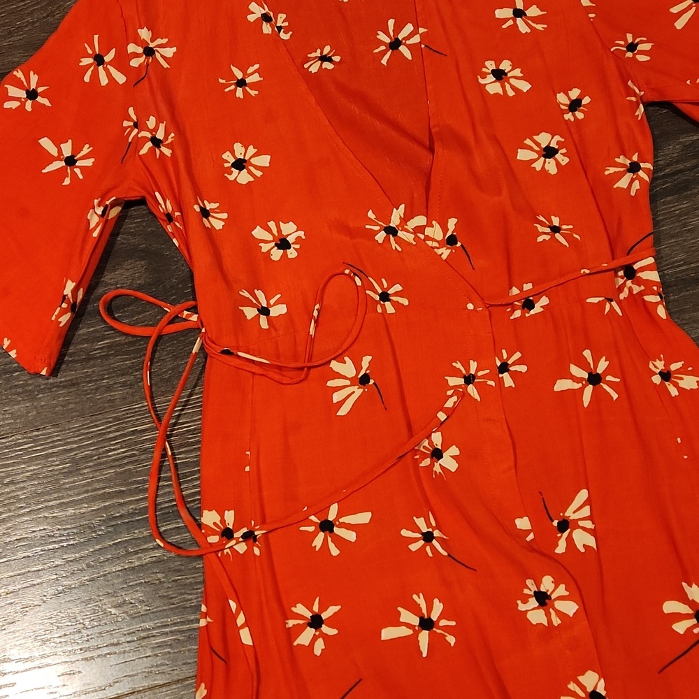 ❤️ NWOT! FAITHFULL THE BRAND × ANTHROPOLOGIE RIVERA FLORAL WRAP MIDI DRESS, S - Picture 8 of 12